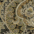 Samsara collage, black and multi, 108" wide