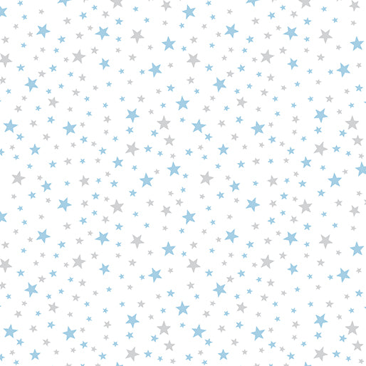 Sweet Little Lamb, scattered stars on white