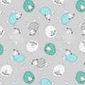 Sweet Little Lamb, lambs on grey