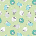 Sweet Little Lamb, lambs on green