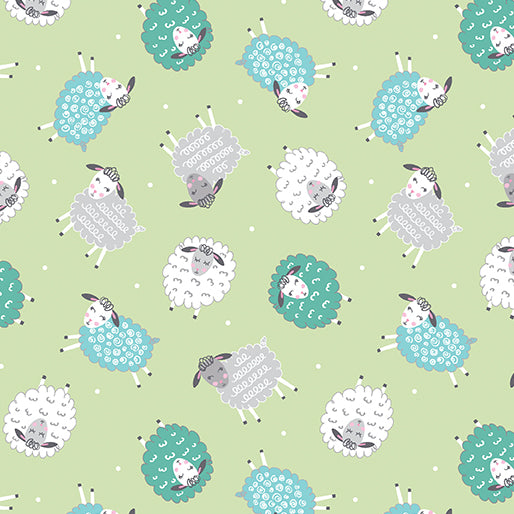 Sweet Little Lamb, lambs on green