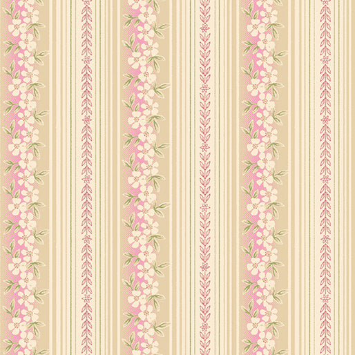 Beloved, rose, stripe, floral