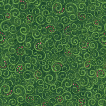12 Days of Christmas, green swirls