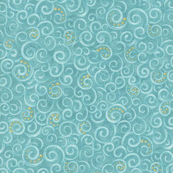 12 Days of Christmas, teal swirls
