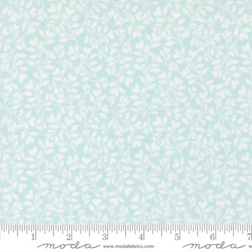 Abide, light blue with small floral