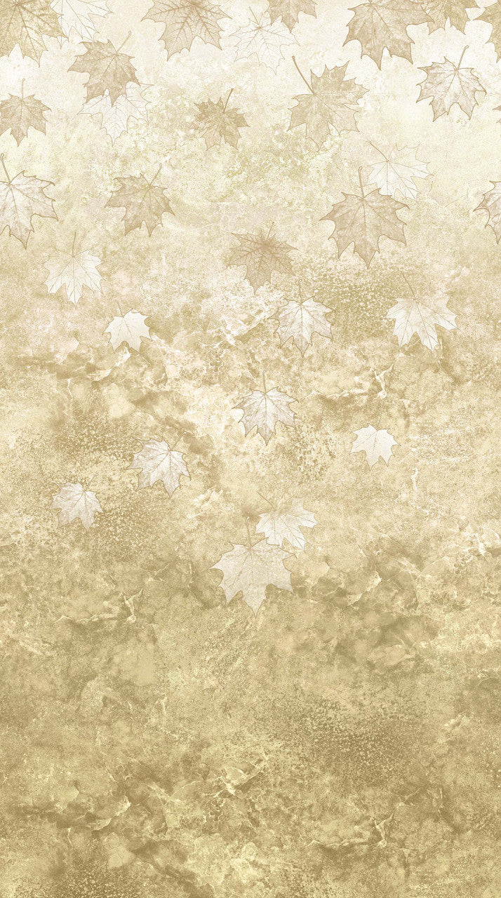 Oh Canada 10th Anniversary - falling cream maple leaves on cream