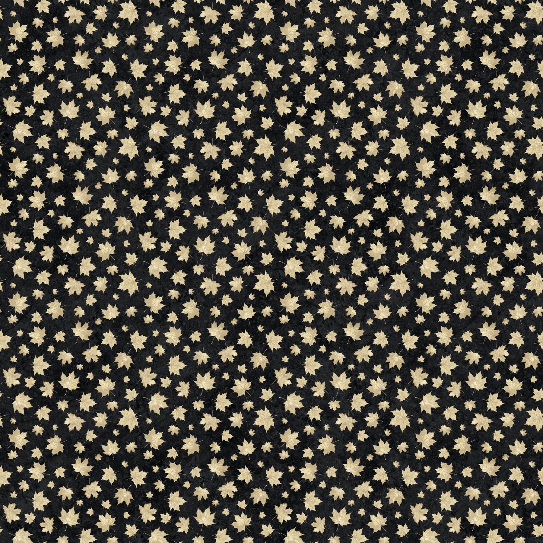 Stonehenge, Oh Canada 14, black with scattered beige maple leaves