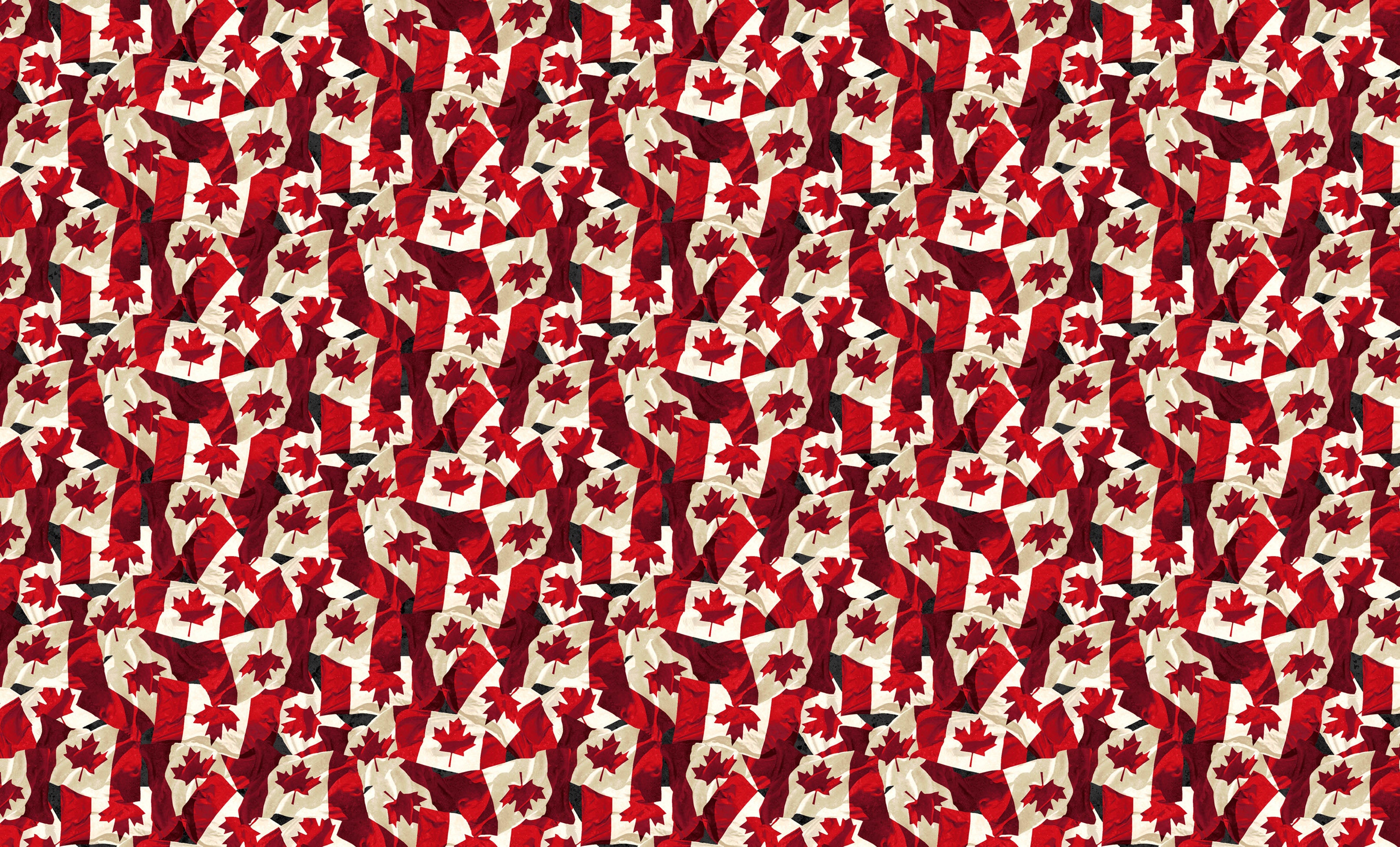 Stonehenge, Oh Canada 14, red cream Canadian flags