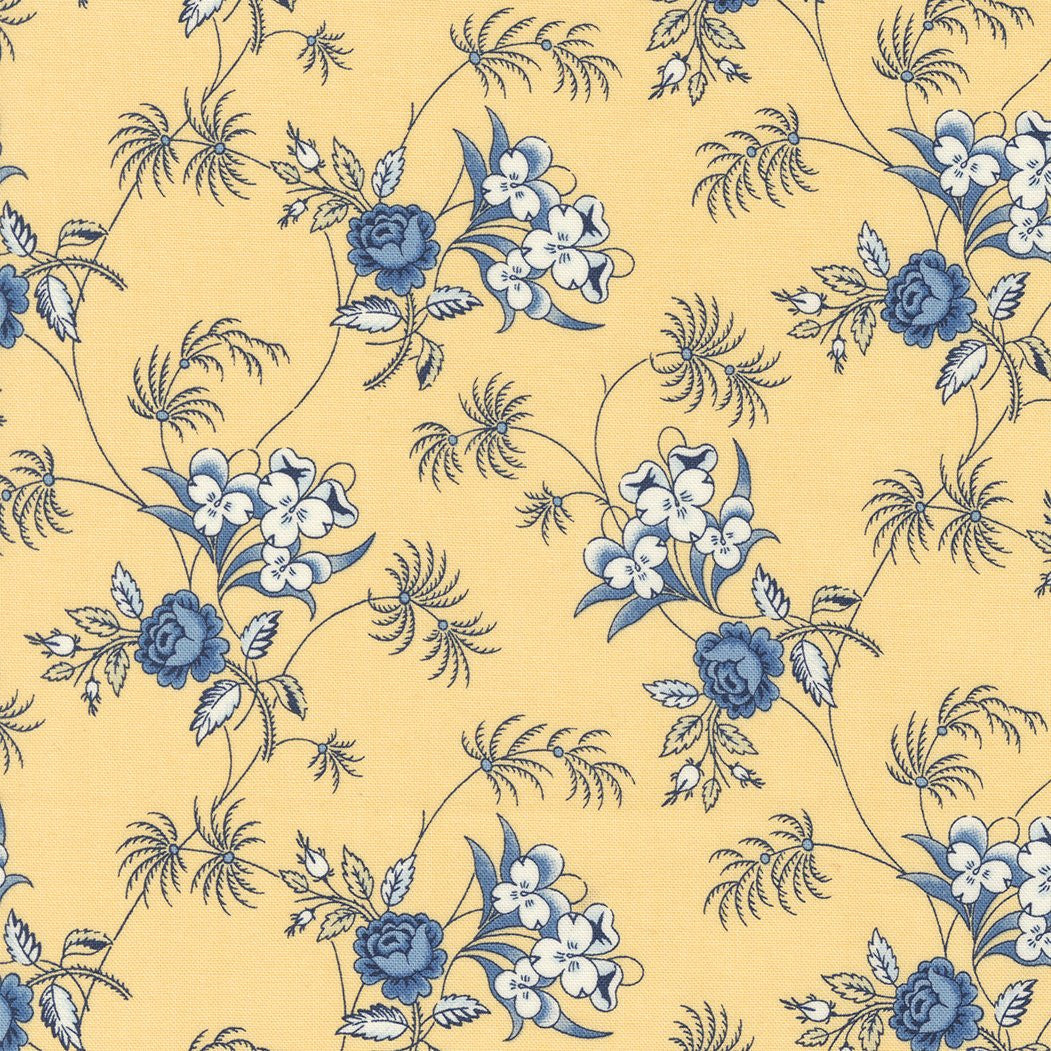 Amelia's Blues, butter, large print floral