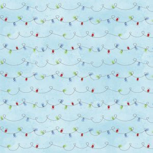 Nose to Nose - string of lights on blue