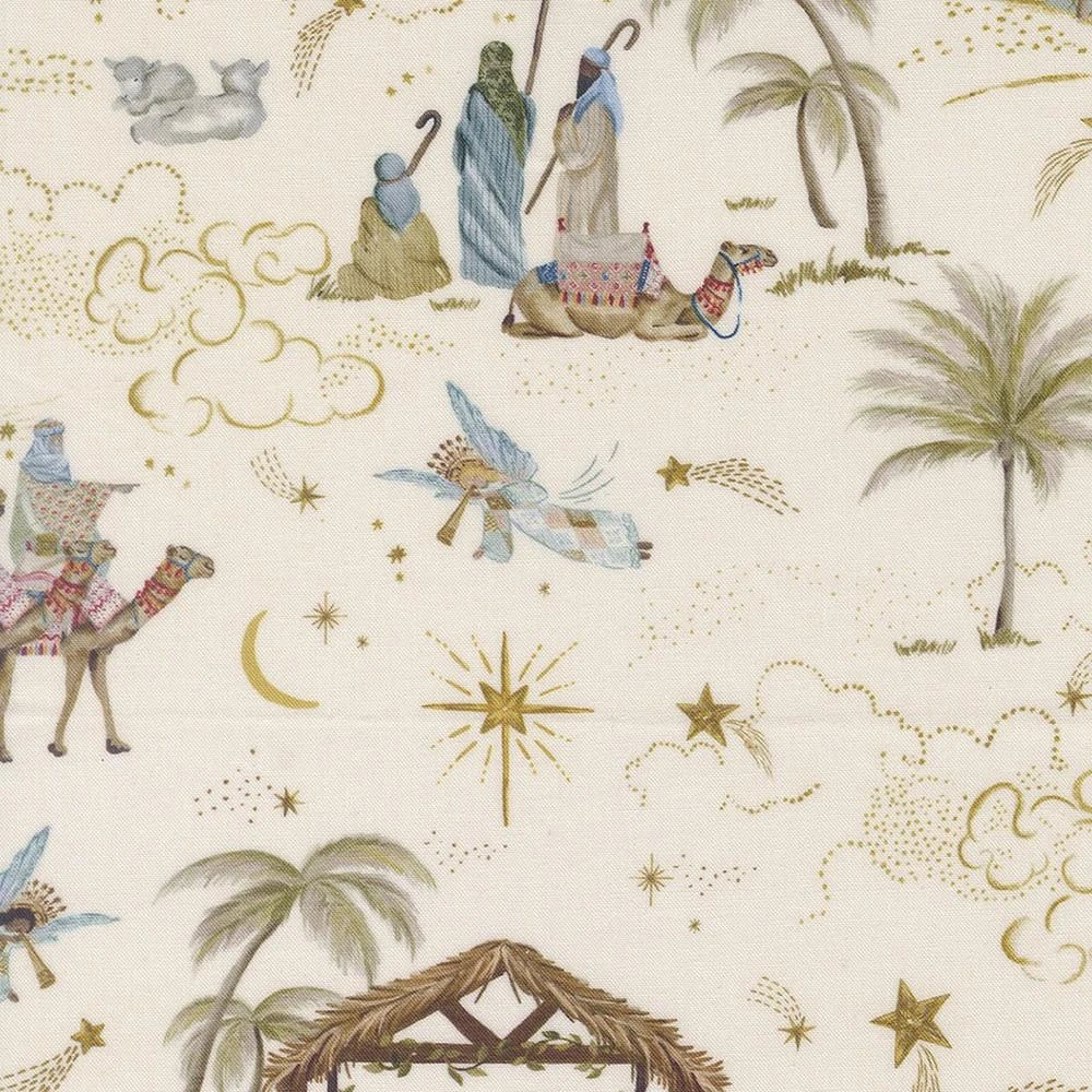 Silent Night, digital print, nativity scene, lamb