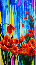Tulip Festival, midnight blue panel