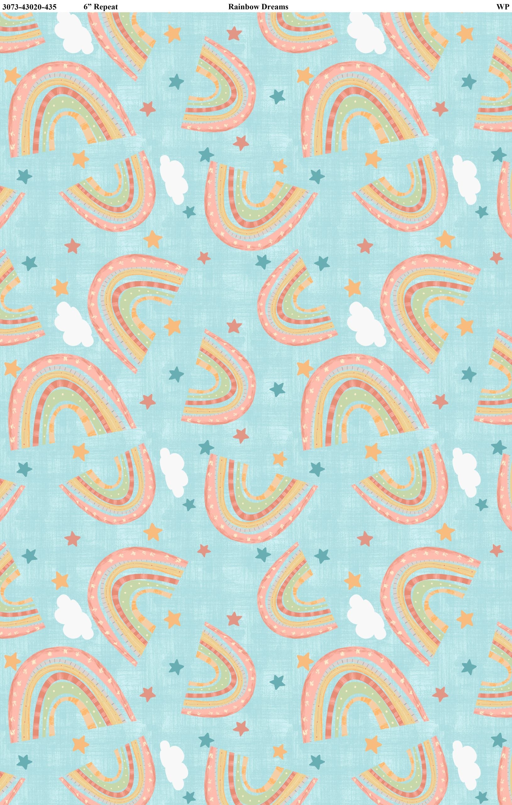 Rainbow Dreams, rainbows on blue