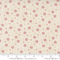 Candlelight Christmas, cream with red snowflakes