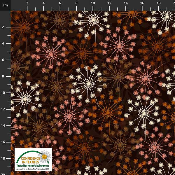 Flowers in the Wind - flowers red/brown