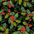 Christmas Joy - holly swirls