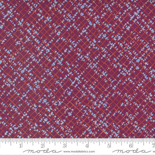 Wild Blossoms, blotted graph paper, berry