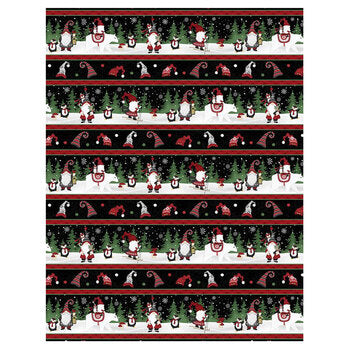 Snowy Gnomies, border print