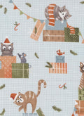 Purrfect Christmas, cats with gifts on frost