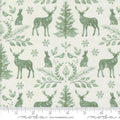 Woodland Winter - snowy white deers