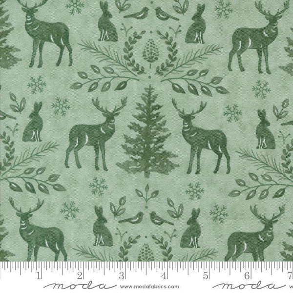 Woodland Winter - eucalyptus deers