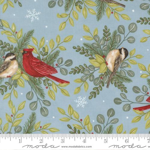 When Snow Falls, winter sky with winter birds