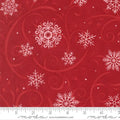 When Snow Falls, berry red swirls