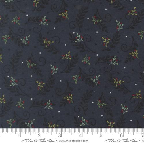 When Snow Falls, night sky with holly sprigs
