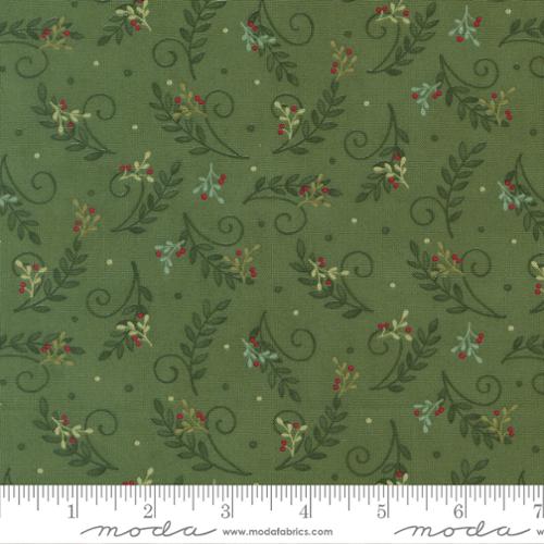 When Snow Falls, evergreen with holly sprigs