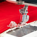 Join and fold edging foot, overlock