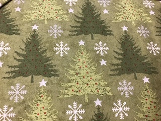 Holiday Meadow - light/dark trees on green