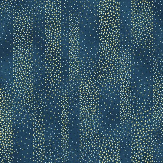 Chickadee Cheer, speckled, deep blue/gold