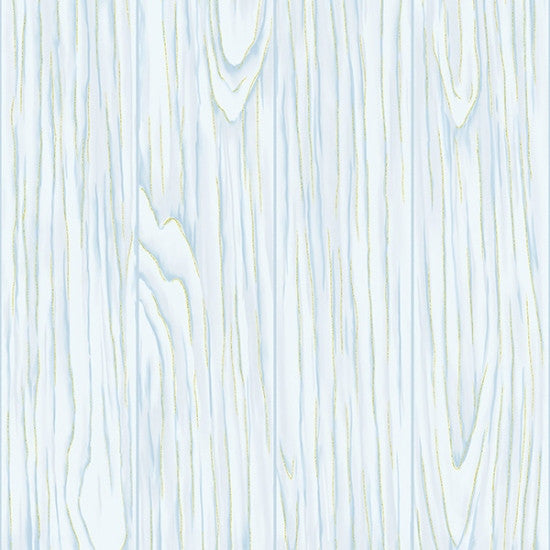 Chickadee Cheer, wood-look, dusty blue/gold