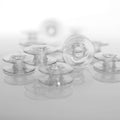 Bobbins, clear, 10-pack, K