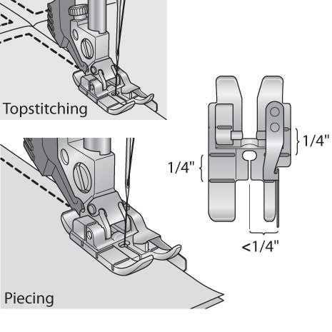Perfect 1/4" foot with guide for IDT