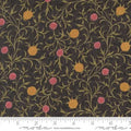 Morris Manor, ebony, scroll florals