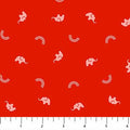 Lucky Charms - rainbows & elephants, red