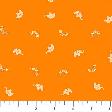 Lucky Charms - rainbows & elephants, orange