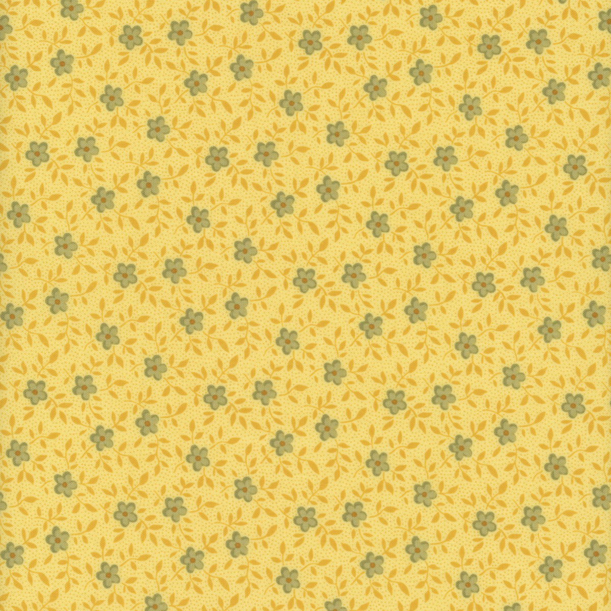 Rainbow Sampler, floral vine, yellow