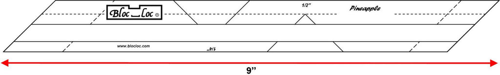 Bloc Loc, Pineapple ruler, 1/4" and 1/2"