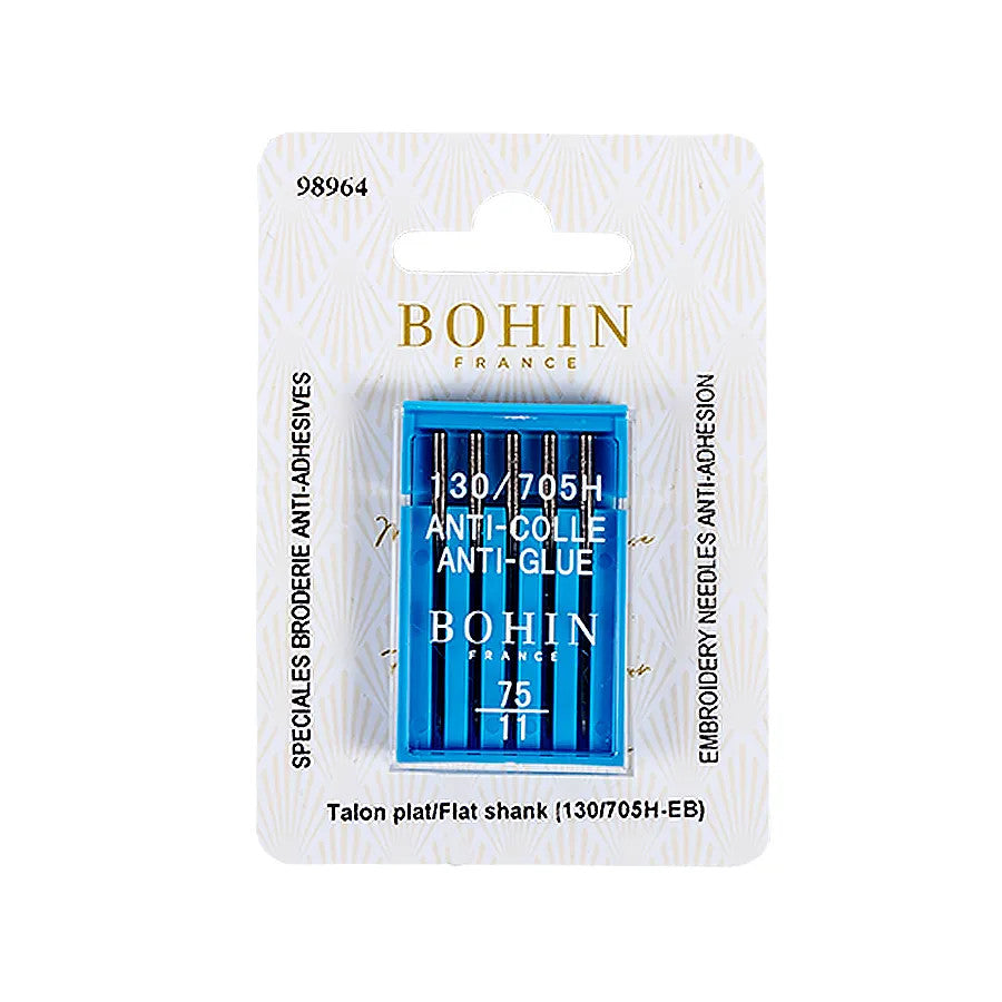 Bohin, Anti-glue Sewing Machine Needles, 75/11, 5 pack