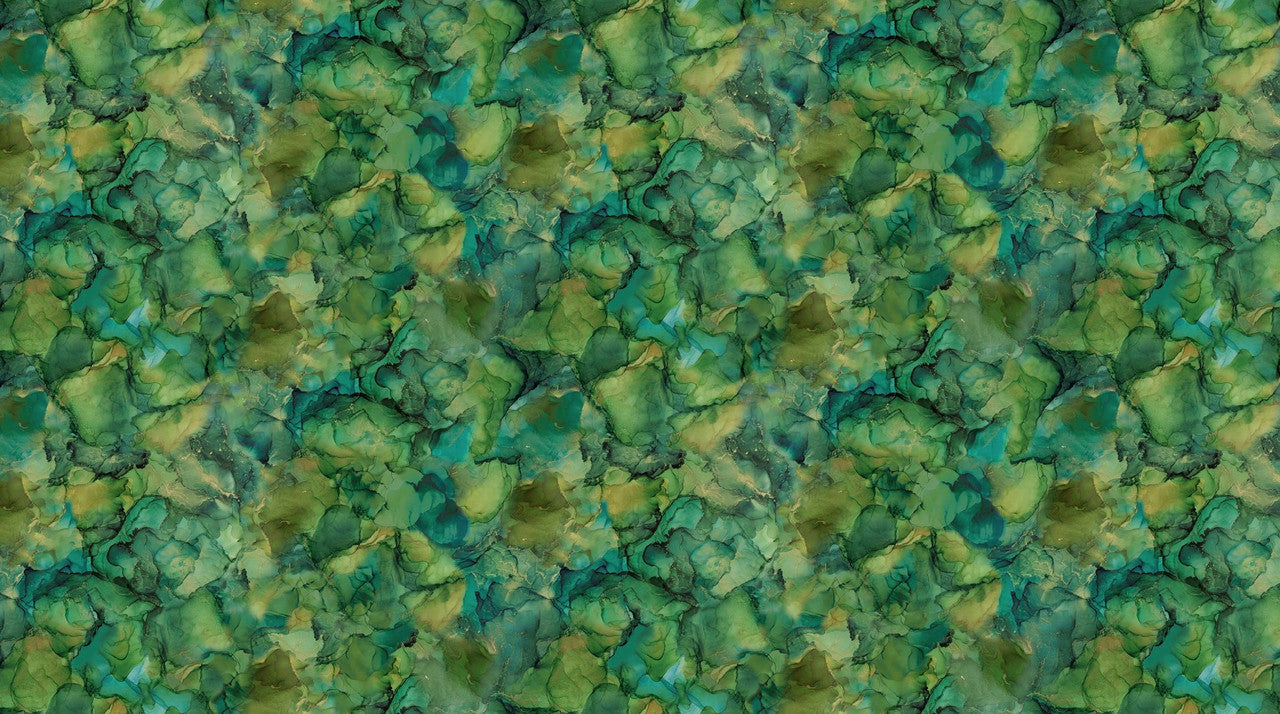 Cedarcrest Falls, ink texture, green