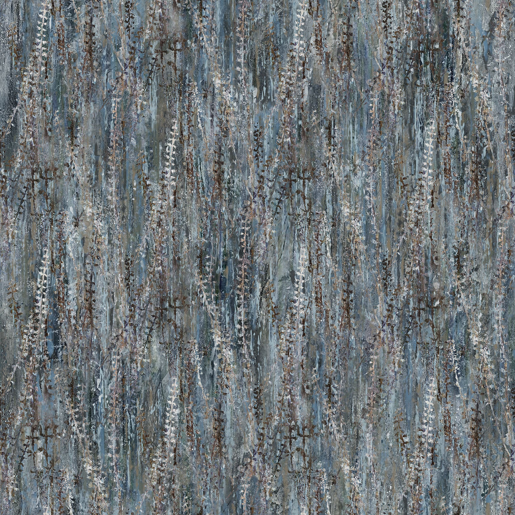 Poppy Meadow, dark blue, meadow texture