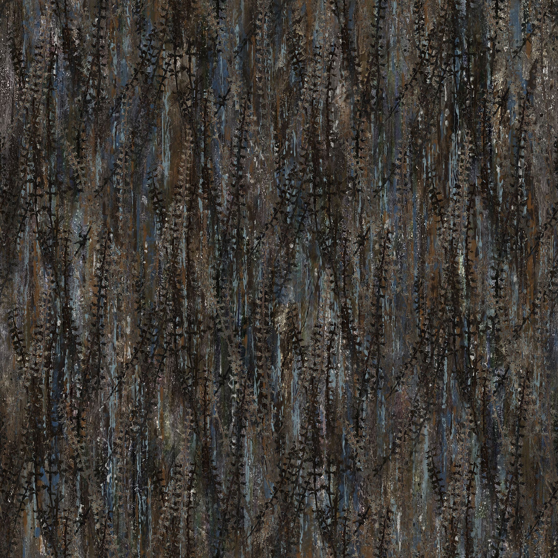 Poppy Meadow, charcoal, meadow texture