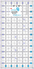 Non-slip ruler, Erie Quilt Art, 6" x 12"