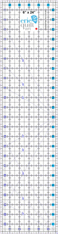 Non-slip ruler, Erie Quilt Art, 6" x 24"