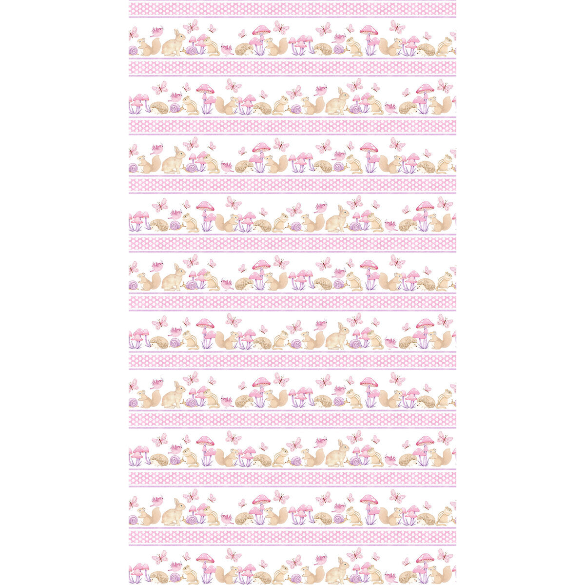 Peas in a Pod, flannel, pink, multi border stripe