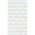Peas in a Pod, flannel, blue, multi border stripe