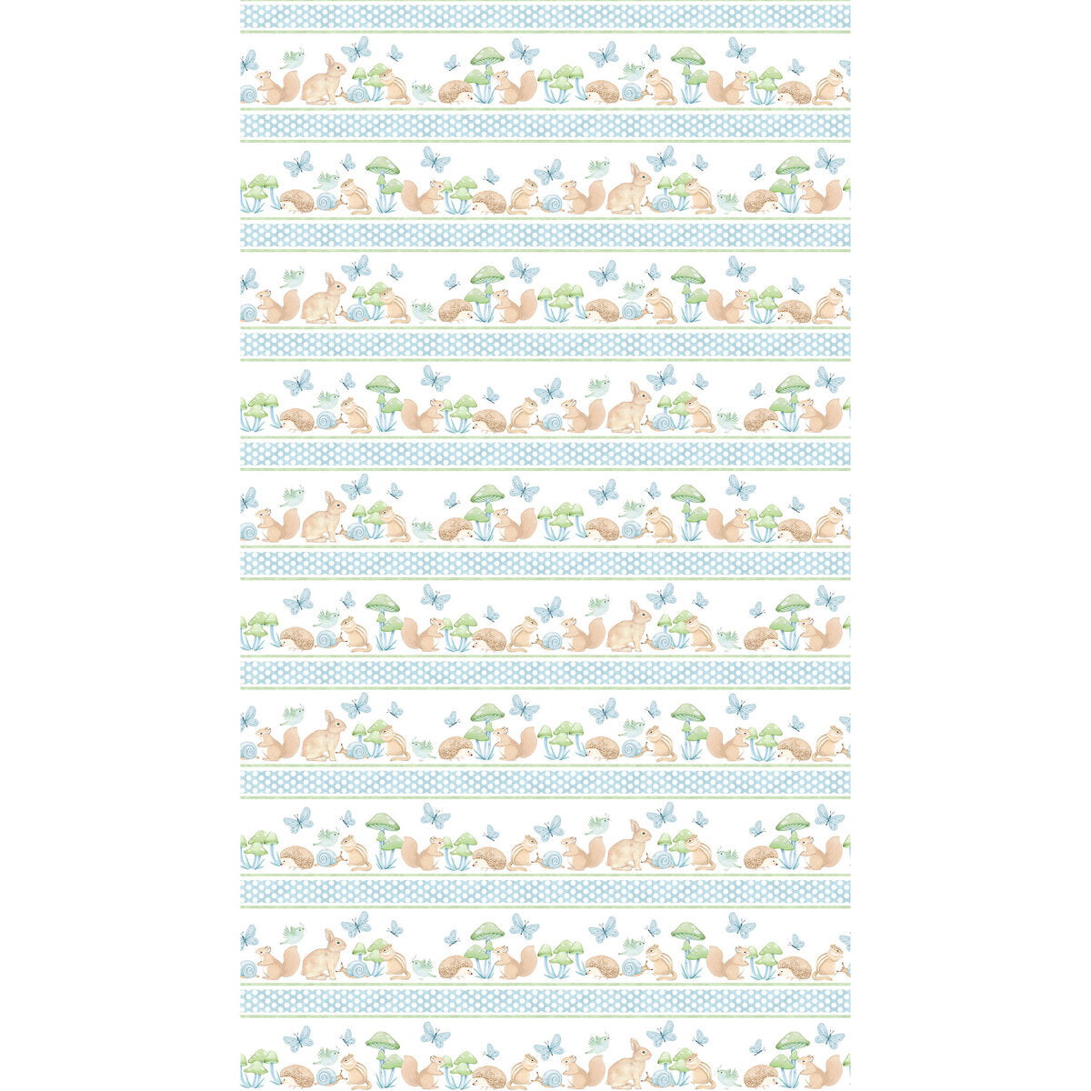 Peas in a Pod, flannel, blue, multi border stripe