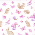Peas in a Pod, flannel, pink animals